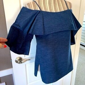 Halston Heritage Dark Denim Top